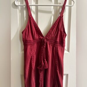 Forever 21 Lace Maroon Summer Mini Dress